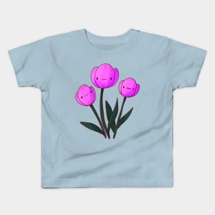 Purple tulip illustration Kids T-Shirt